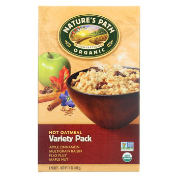 Nature's Path Organic Hot Oatmeal - Variety Pack - Case of 6 - 14 oz.