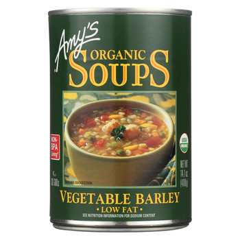 Amy's - Organic Low Fat Vegetable Barley Soup - Case of 12 - 14.1 oz Amy's - Organic Low Fat Vegetable Barley Soup - Case of 12 - 14.1 oz