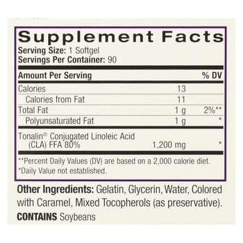 Natrol Tonalin CLA - 1200 mg - 90 Softgels