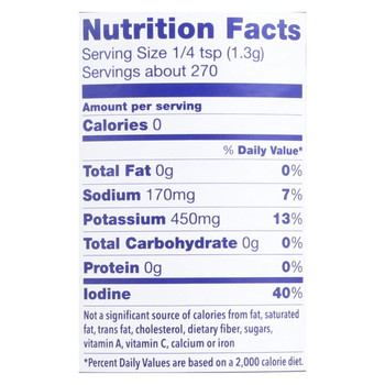 Losalt Reduced Sodium Iodized Salt - Case of 6 - 12.35 oz. Losalt Reduced Sodium Iodized Salt - Case of 6 - 12.35 oz.