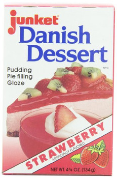 Junket Dsrt Mix - Danish Strawberry - Case of 12 - 4.75 oz