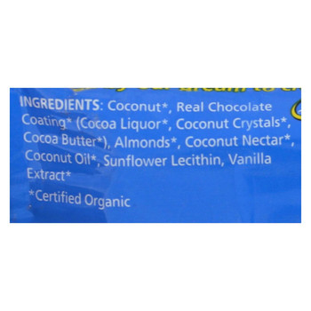 Coconut Secret Organic Chocolate Covered Coconut Bar - Almond - Case of 12 - 1.75 oz Bars