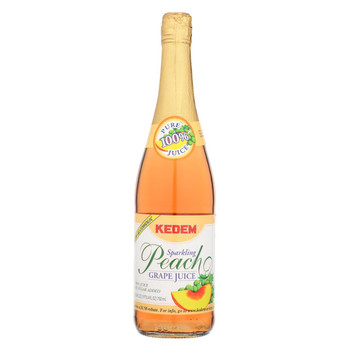 Kedem Peach Juice - Case of 12 - 25.4 Fl oz.