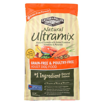 Castor and Pollux Ultra mix Dog Food - Salmon - 15 lb.