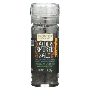 Frontier Herb Alder Smoked Salt - Grinder Bottle - 3.2 oz - Case of 6 Frontier Herb Alder Smoked Salt - Grinder Bottle - 3.2 oz - Case of 6