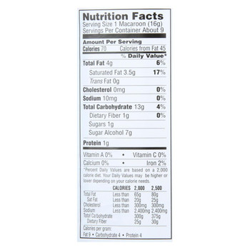 Jennies Macaroons - Coconut - Sugar Free - 8 oz - case of 12 Jennies Macaroons - Coconut - Sugar Free - 8 oz - case of 12