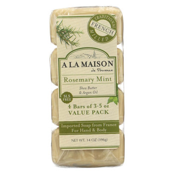 A La Maison - Bar Soap - Rosemary Mint - Value 4 Pack A La Maison - Bar Soap - Rosemary Mint - Value 4 Pack