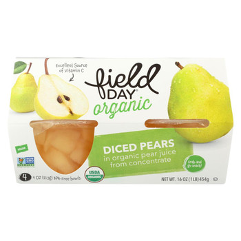 Field Day - Pears Og2 Diced Cup - CS of 6-4/4 OZ Field Day - Pears Og2 Diced Cup - CS of 6-4/4 OZ
