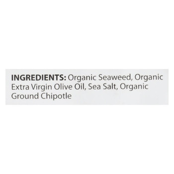 Seasnax Organic Premium Roasted Seaweed Snack - Chipotle - Case of 16 - 0.54 oz.