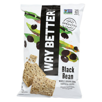 Way Better Snacks Tortilla Chips - Black Bean - Case of 12 - 5.5 oz.