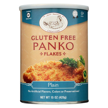 Jeff Nathan Creations Bread Crumbs - Panko Flakes - Plain - Gluten Free - 15 oz - case of 12
