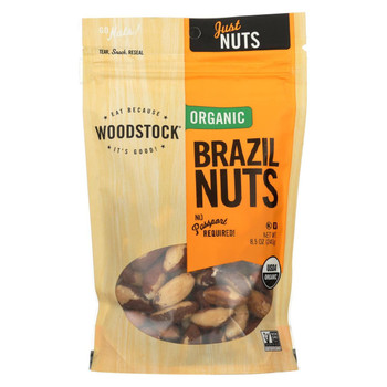 Woodstock Organic Brazil Nuts - Case of 8 - 8.5 OZ