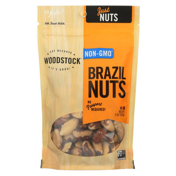 Woodstock Non-GMO Brazil Nuts - Case of 8 - 9 OZ