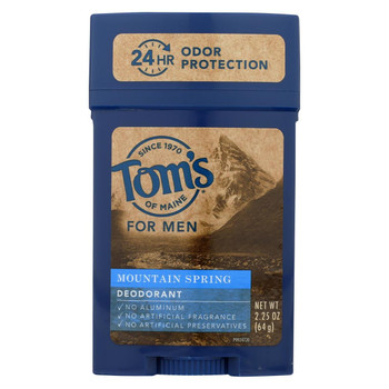 Tom's of Maine Men's Deodorant Mountain Spring - 2.25 oz - Case of 6