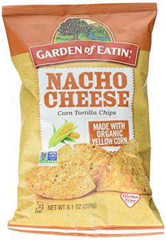 Garden of Eatin' Nacho Cheese Tortilla Chips, - Tortilla Chips, - Case of 12 - 8.1 oz.