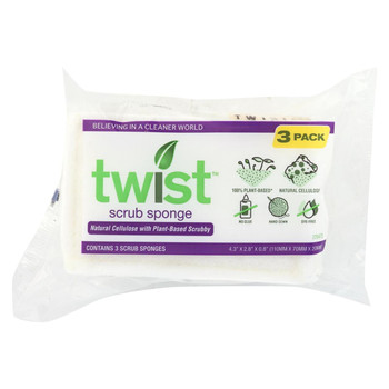 Twist Sponge - Plant-Based - Scrub - 3 pack - case of 8 Twist Sponge - Plant-Based - Scrub - 3 pack - case of 8