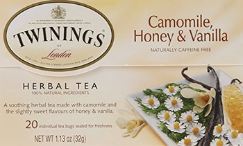 Twinings Tea Herbal Tea - Chamomile Honey and Vanilla - Case of 6 - 20 Bags