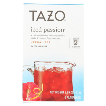 Tazo Tea Passion Iced Tea - Case of 4 - 6 BAG