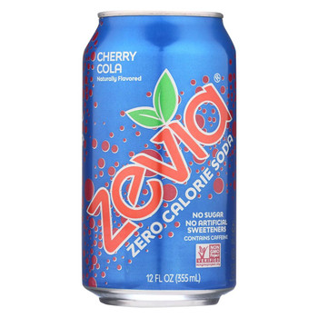 Zevia Soda - Zero Calorie - Cherry Cola - Can - 6/12 oz - case of 4 Zevia Soda - Zero Calorie - Cherry Cola - Can - 6/12 oz - case of 4