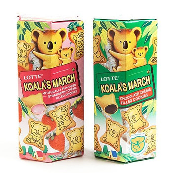 Lotte Cookie - Koala's - Strawberry - Case of 6 - 1.45 oz Lotte Cookie - Koala's - Strawberry - Case of 6 - 1.45 oz