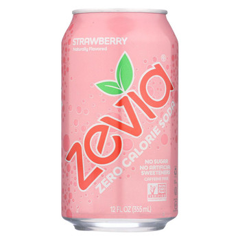 Zevia Soda - Zero Calorie - Strawberry - Can -  6/12 oz - case of 4