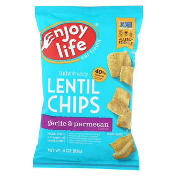 Enjoy Life - Lentil Chips - Plentils - Garlic and Parmesan - 4 oz - case of 12