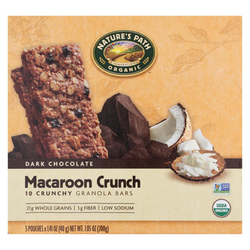 Nature's Path Organic Granola Bar - Macaroon Crunch - Case of 12 - 7.05 oz.