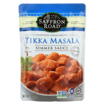 Saffron Road Simmer Sauce - Tikka Masala - Case of 8 - 7 Fl oz.