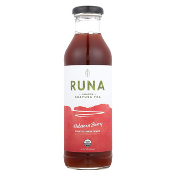 Runa Clean Energy Guayusa Tea - Hibiscus Berry - Case of 12 - 14 Fl oz.