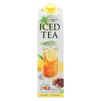 Favorit Tea - Iced - Lemon - with 2 Percent Lemon Juice - 33.8 oz - case of 6