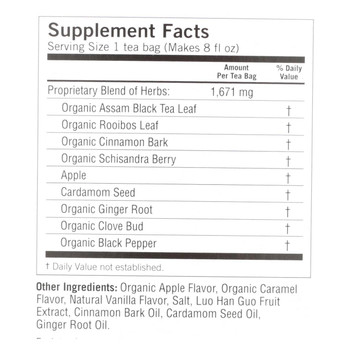 Yogi Snack Tea 100% Natural Tea Caramel Apple Spice - 16 Tea Bags - Case of 6