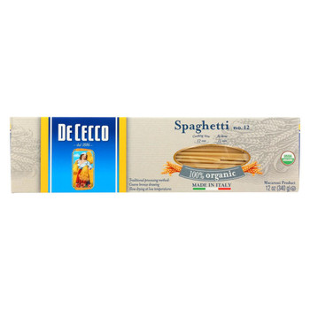 De Cecco Pasta - Organic Spaghetti Pasta - Case of 12 - 12 oz. De Cecco Pasta - Organic Spaghetti Pasta - Case of 12 - 12 oz.