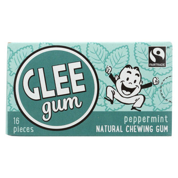 Glee Gum Chewing Gum - Peppermint - Case of 12 - 16 Pieces Glee Gum Chewing Gum - Peppermint - Case of 12 - 16 Pieces