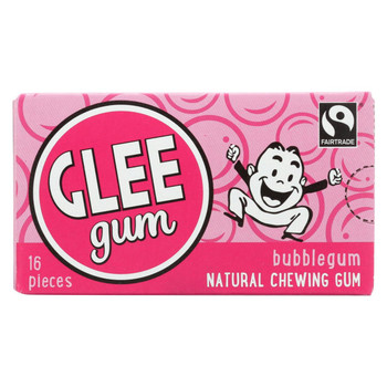 Glee Gum Chewing Gum - Bubblegum - Case of 12 - 16 Pieces