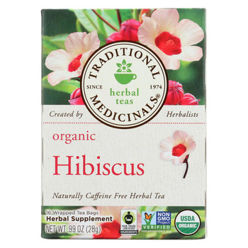 Traditional Medicinals Organic Herbal Tea - Hibiscus - Case of 6 - 16 Bags Traditional Medicinals Organic Herbal Tea - Hibiscus - Case of 6 - 16 Bags