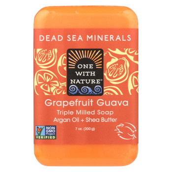 One With Nature Triple Milled Soap Bar - Grapefruit Guava - 7 oz One With Nature Triple Milled Soap Bar - Grapefruit Guava - 7 oz