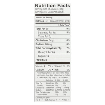 Glutino Sea Salt Crackers - Case of 6 - 4.25 oz. Glutino Sea Salt Crackers - Case of 6 - 4.25 oz.