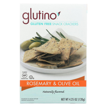 Glutino Crackers - Rosemary and Olive Oil - Case of 6 - 4.25 oz. Glutino Crackers - Rosemary and Olive Oil - Case of 6 - 4.25 oz.