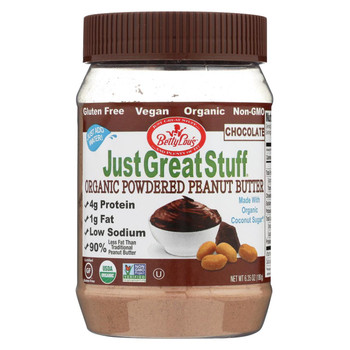 Just Great Stuff Peanut Butter - Organic - Chocolate - Powdered - 6.35 oz - case of 12