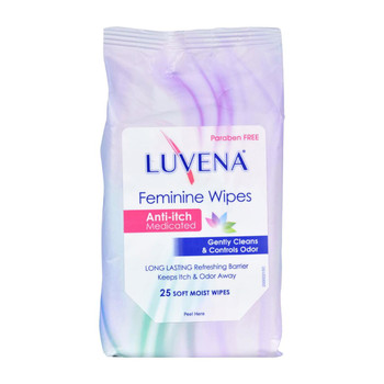 Luvena Anti-Itch Wipes - Medicated - 25 Pack Luvena Anti-Itch Wipes - Medicated - 25 Pack