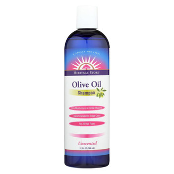 Heritage Store Olive Oil Shampoo - Unscented - 12 oz