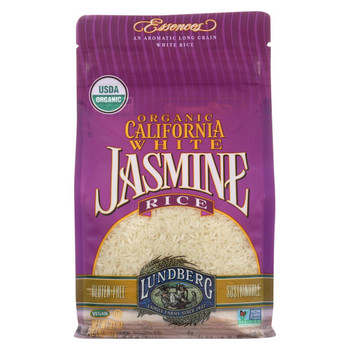 Lundberg Family Farms Organic California White Jasmine Rice - Case of 6 - 2 lb.