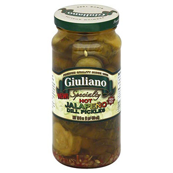 Giuliano's Specialty Foods - Jalapeno - Dill Pickles - Case of 6 - 16 Fl oz.