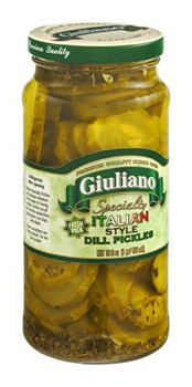 Giuliano's Specialty Foods - Dill Pickles - Italian - Case of 6 - 16 Fl oz.