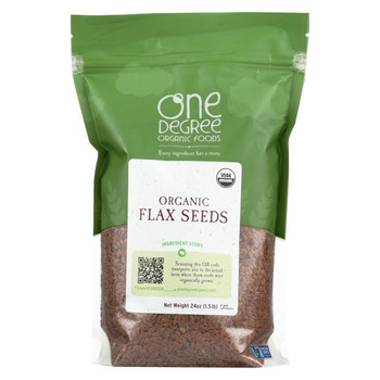 One Degree Organic Foods Flax Seeds - Organic - Case of 6 - 24 oz