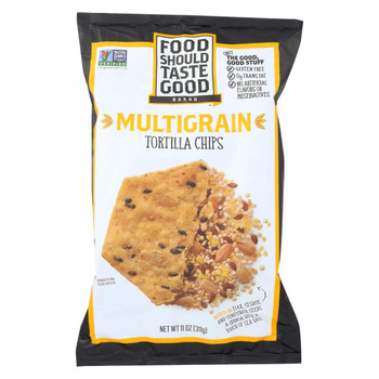 Food Should Taste Good Multigrain Tortilla Chips - Multigrain - Case of 12 - 11 oz.