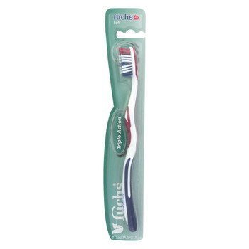 Fuchs Toothbrush - Triple Action “X” Soft - Case of 12 - Count