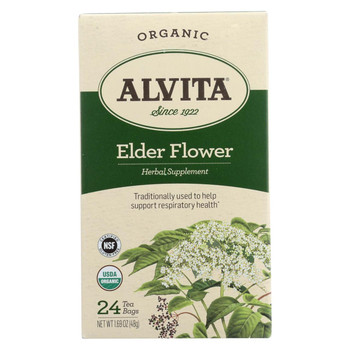 Alvita Teas Organic Elder Flower Tea Bags - 24 Bags Alvita Teas Organic Elder Flower Tea Bags - 24 Bags