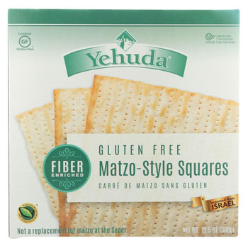 Yehuda Matzo Gluten Free Squares Crackers - Case of 12 - 10.5 oz. Yehuda Matzo Gluten Free Squares Crackers - Case of 12 - 10.5 oz.