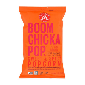 Angie's Kettle Corn Boom Chicka Pop Sweet and Spicy Popcorn - Case of 12 - 6 oz. Angie's Kettle Corn Boom Chicka Pop Sweet and Spicy Popcorn - Case of 12 - 6 oz.